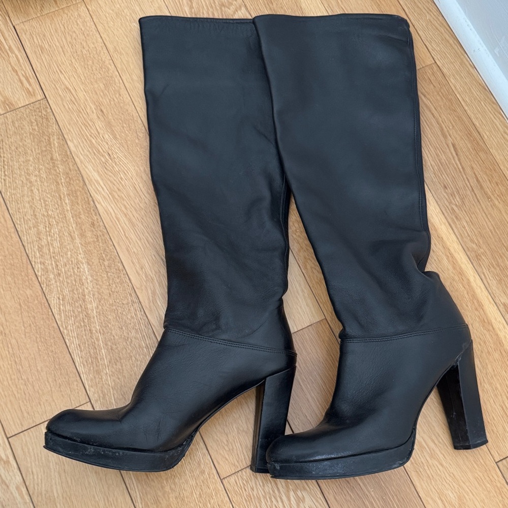Stuart Weitzman Black Heeled Boots